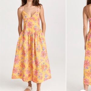 RHODE Yellow Floral Dress